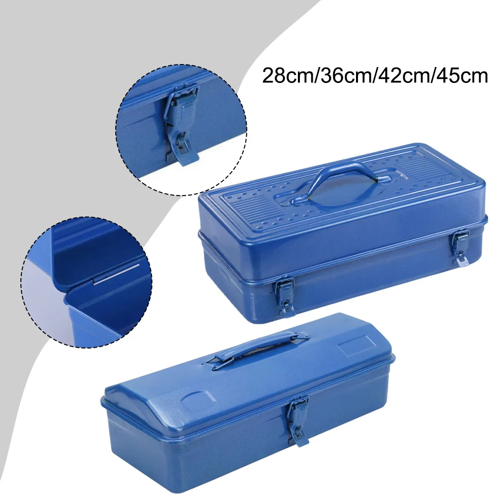 Heavy Duty Portable Steel Tool Box Metal Tool Box For Workshop Garage Household With Handle Sundries Storage Supplies 4