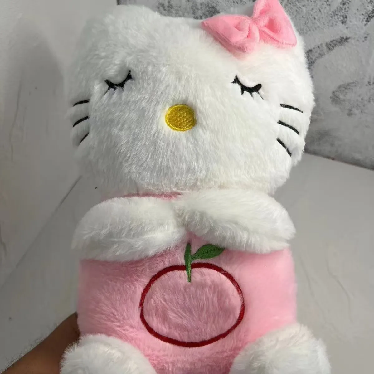 New Breathing Sound and Light Cute Kitty Panda Baby Winnie the Pooh Baby Lulls to Sleep Music Soothing Doll plush toy
