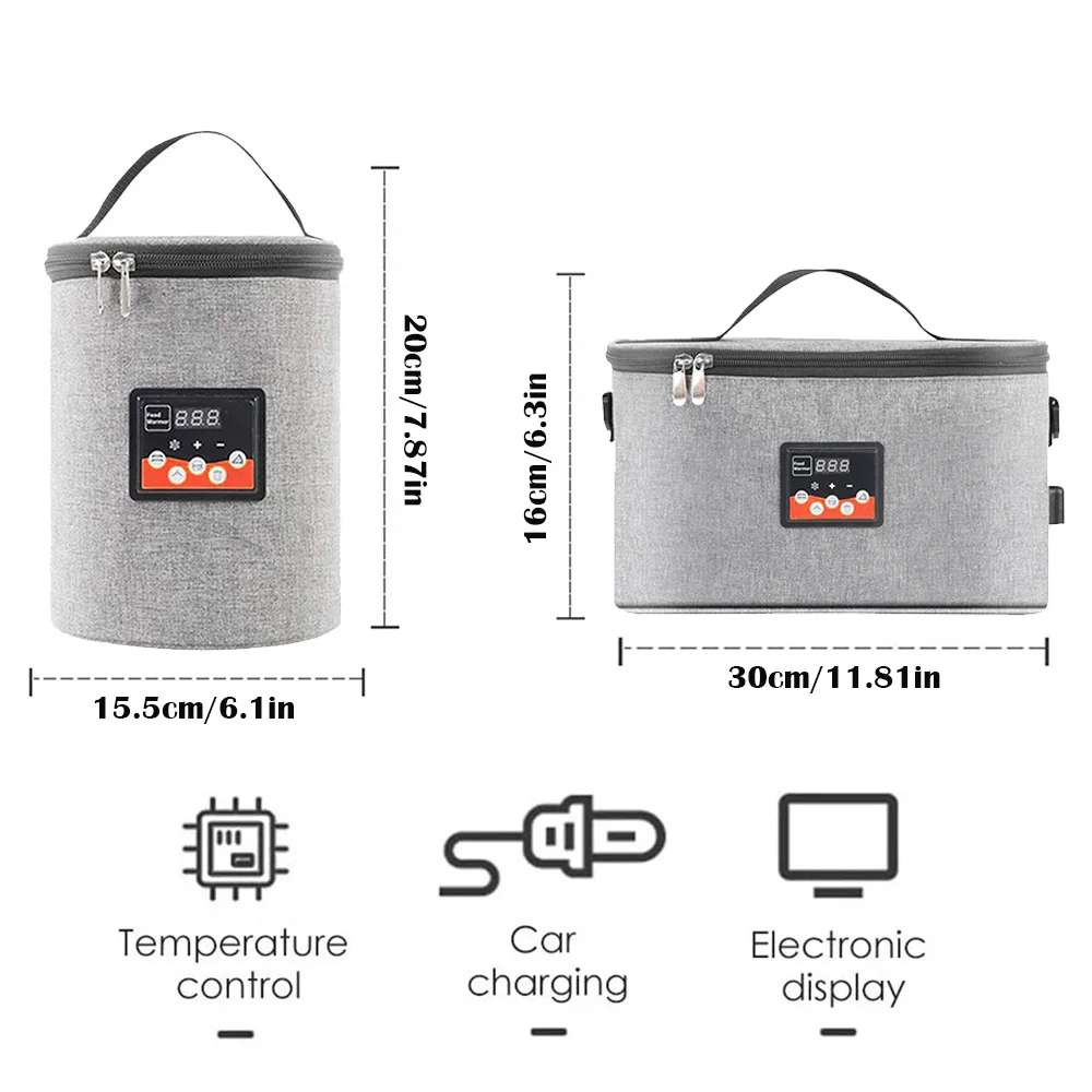 Car Baby Bottle Warmer Portable Newborn Milk Heater Thermostat Bag Smart Display Large Capacity Feeding Warmer Bags 6