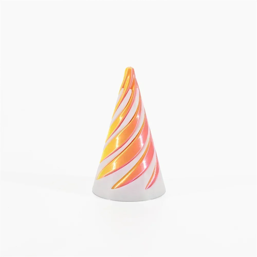 Spiral Cone Pyramid 3D Printed Vortex Sculpture Ornament