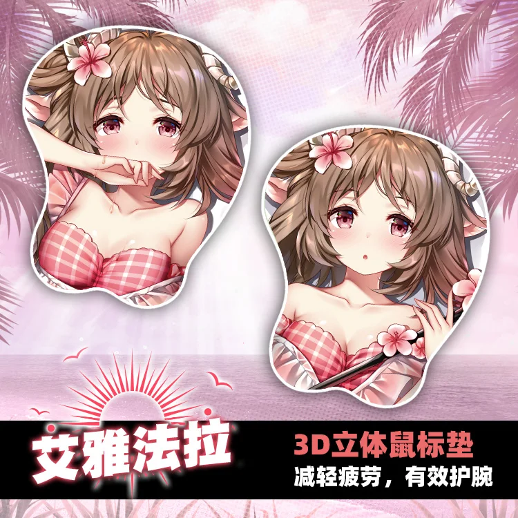

Игровой аниме Eyjafjalla arknight косплей сексуальная девушка 3D мягкий силикагелевый коврик для мыши подставка для запястья клавиатура настольный игровой коврик подарки