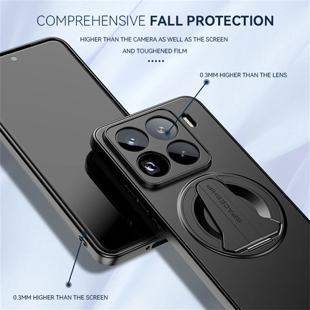 Luxury Folding Magnetic Phone Case with Camera Protection and Solid Color Design