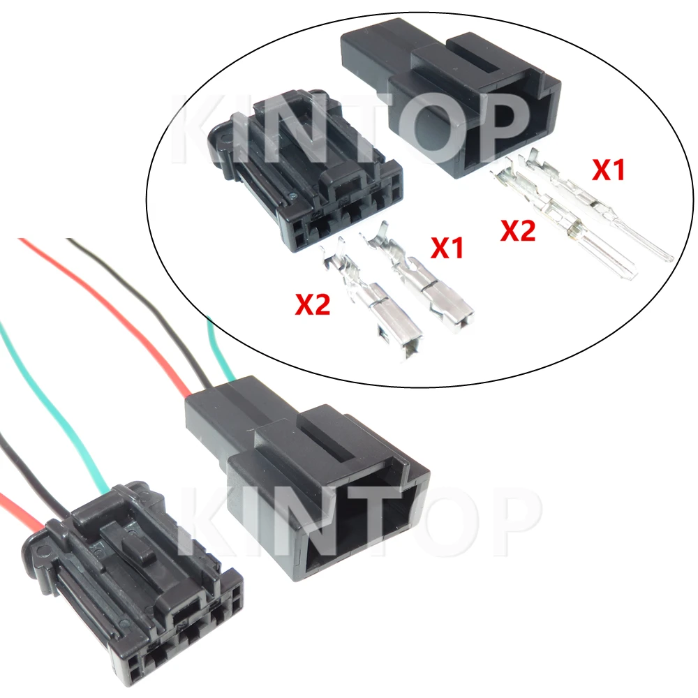 

1 Set 3 Pins Auto Plastic Housing Connector with Wires Automotive Wiring Cable Socket For Peugeot Citroen 98821-1031