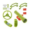 Pirate Ship Parts Safety Handle Bars Heavy Duty Playground Steering Wheel Set for Backyard Playhouse Tree House Outdoor Children 4