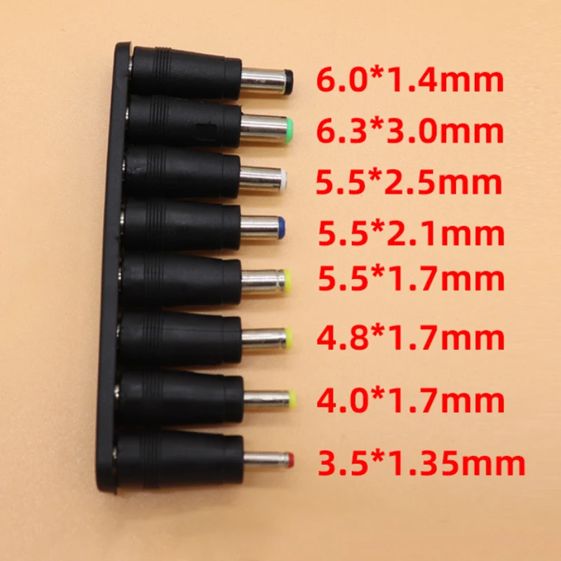Cltgxdd 8-teiliger Laptop-Universaladapter DC5,5 * 2,1 Buchsenadapter 3630/4017/4817/5517/5521/5525/6014/35135 mm Netzstecker