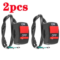 Universal Motorcycle Handlebar Power Switch - Flameout On/Off Button (2 - Pack, Black, DC12V/10A) (2pcs)