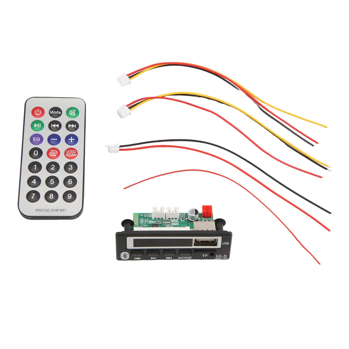 Y45A-Color Screen Bluetooth MP3 Decoder Board Card Reader Bluetooth 5.0 Module Multi-Function Audio Accessories