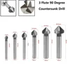 3 Flute Countersink Drill Bit 90 Degree Chamfering Tools Chamfer Cutter 6.3-20.5mm Chamfering Cutter Wood Metal Hole Drilling