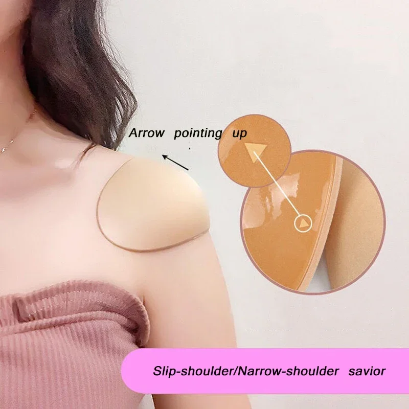 Description Picture 4 of item1Pair Naturally Soft Anti-Slip Shoulder Pads Silicone Shoulder Anti Slip Shoulder Enhancer Clothing Dress Sewing Accessories