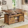Lift Top Coffee Table, 4 in 1 Convertible Coffee Tables with Storage and Hidden Compartment for Living Room 1