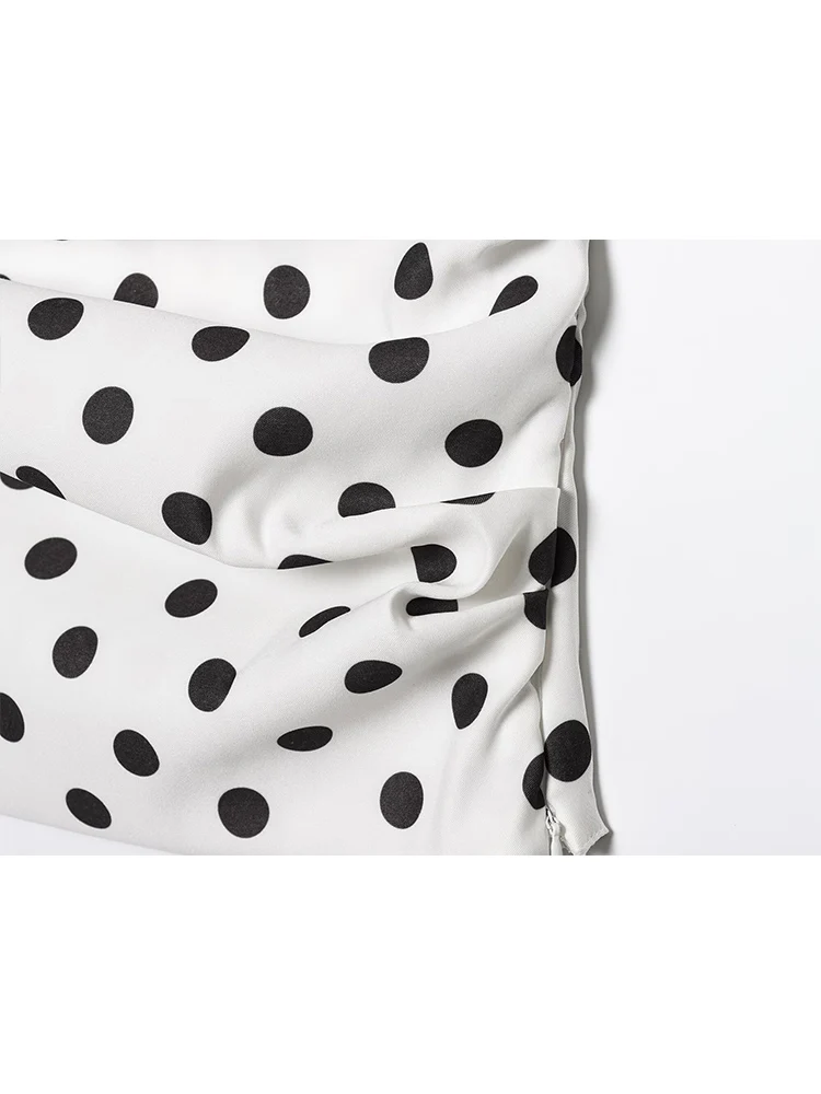 TFMLN Tube Tops For Women Clothes Polka Dot Print Off Shoulder Strapless Sleeveless Tank Top Fashion Slim Club Streetwear