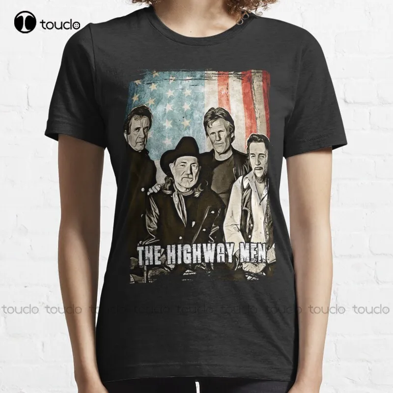 

Новый флаг, ремешок Highwaymen, Подарок на годовщину 35 лет для фанатов и оригинальная хлопковая футболка, фиолетовая рубашка для женщин