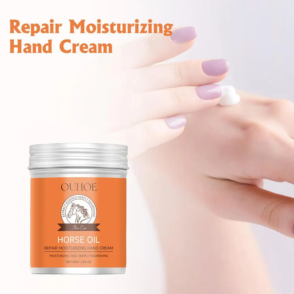 Anti Crack Foot Cream Heel Cracked Repair Horse Oil Cream Hand Smooth Skin Skin 80g Care Anti-Drying Dead Removal Feet Call G5R6