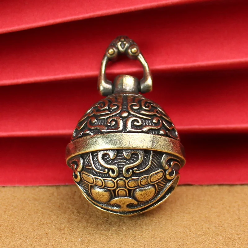 Lucky Brass Handicraft Die Casting Drop Bell Key Car Button Wind Bell Sect Bronze Creative Gift Fengshui Home Yard Pendant wind bell pendant