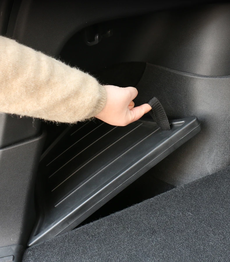 Car Trunk Organizer Trunk Organizer Trunk Storage Holder Car Interior Organizer Trunk Side Storage Bins For Tesla Model Y-Shanghai Cargo Compartment TPE Box Organizer Boot Bucket With Lids