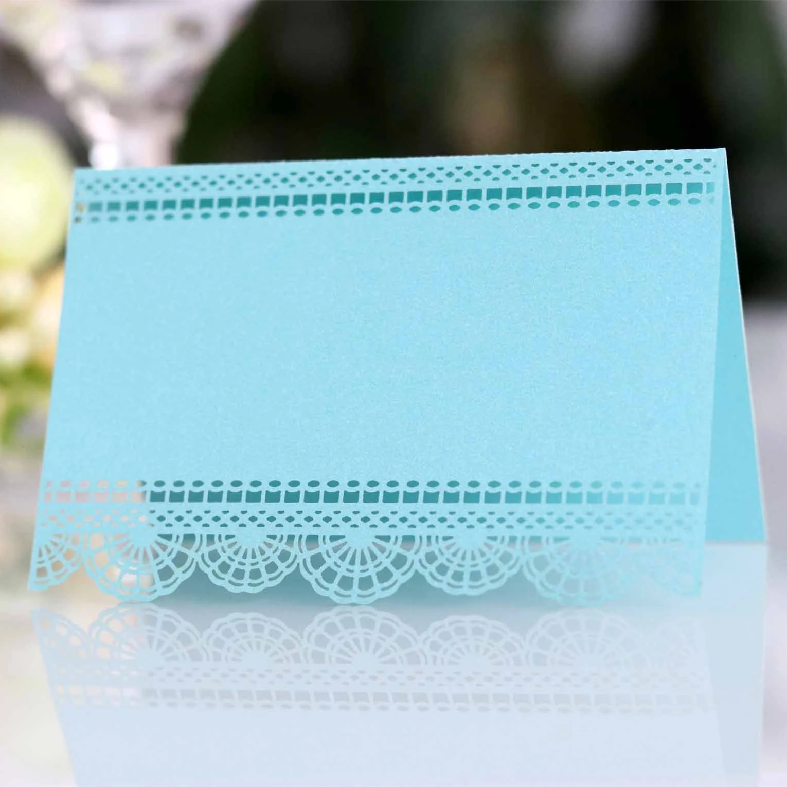 Lace Reception Wedding Table Card Laser Cut Hollow Name Place Cards Sign for Party Festival Celebration Business Meeting Decor