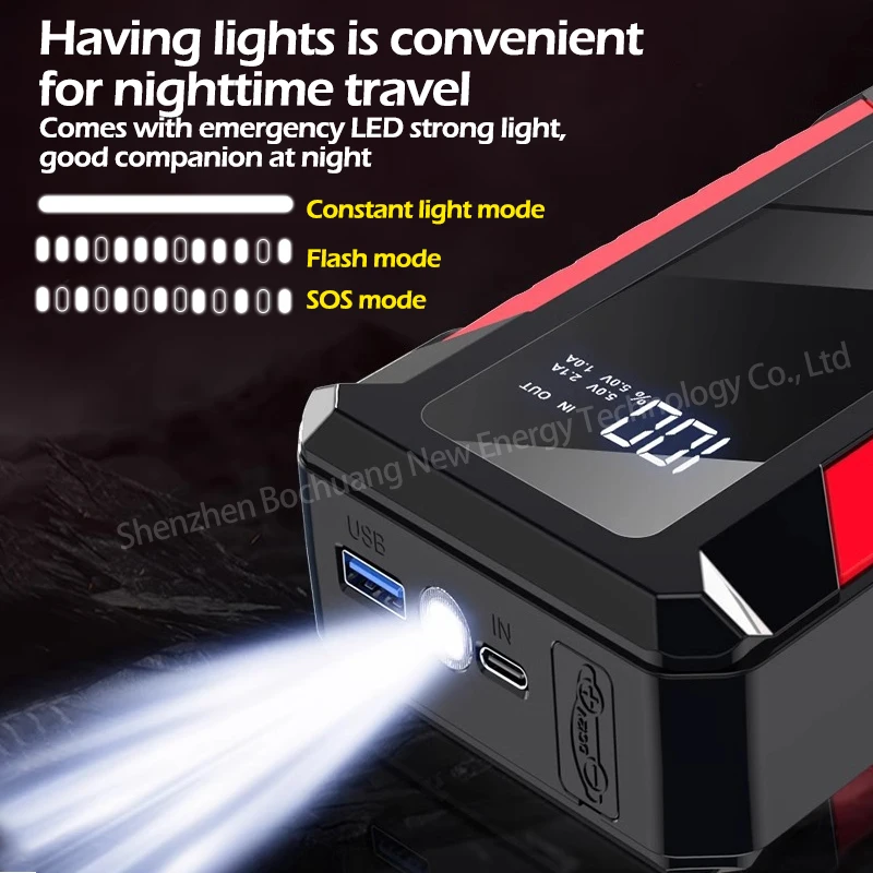 12800mAh Car Jump Starter Portable Power Bank Car Battery Booster 12V Car Starti