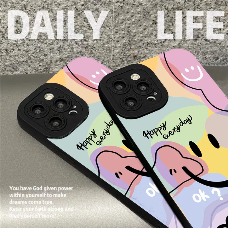 Cute Smile Heart Design Candy Soft Silicone Phone Case Cover