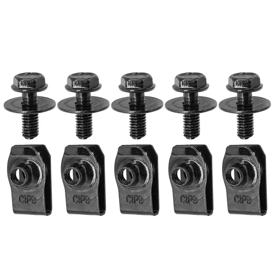 Undertray Clips, Bolts & Screws Kit For Nissan Qashqai - Under Engine Shield Fasteners (10 Each)