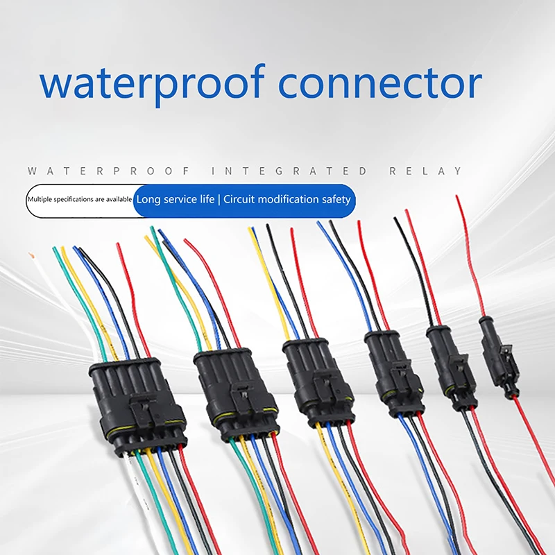 

1P 2P 3P 4P 5P 6P Way Waterproof Electrical Auto Connector Male Female Plug With Wire Cable Harness For Car Motorcycle