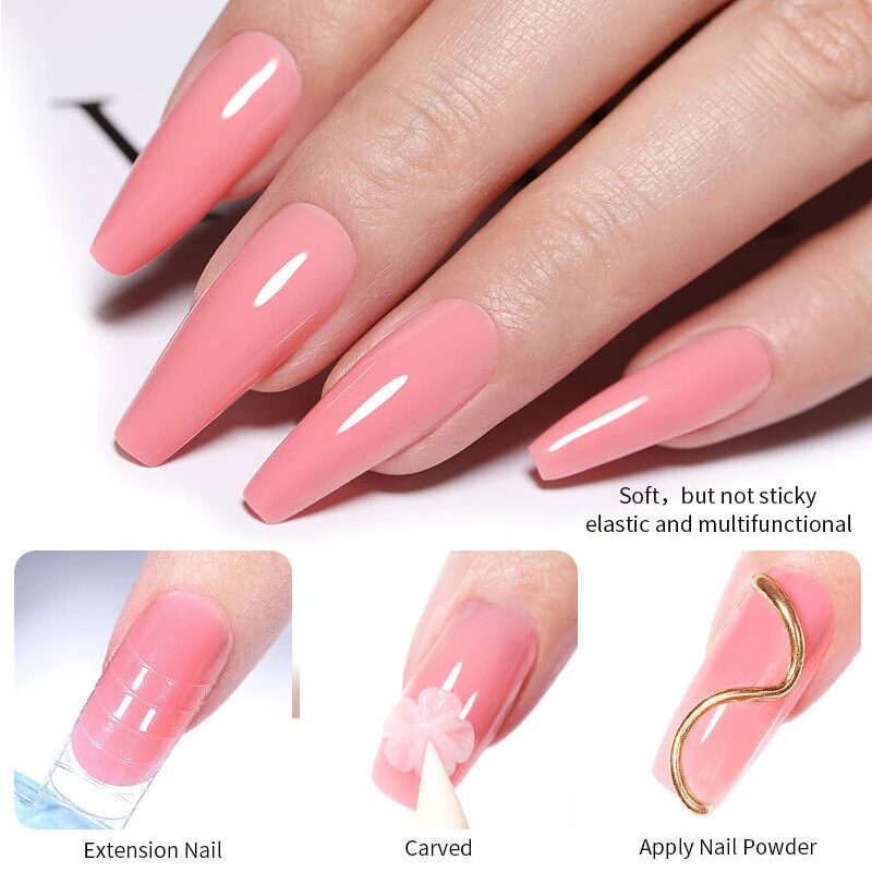 5ml Nail Extend Gel Solid Construction Gel Quick Extension Of Nail Non-stick Hand Solid Gel Carving Shaping Nail Art Supplies