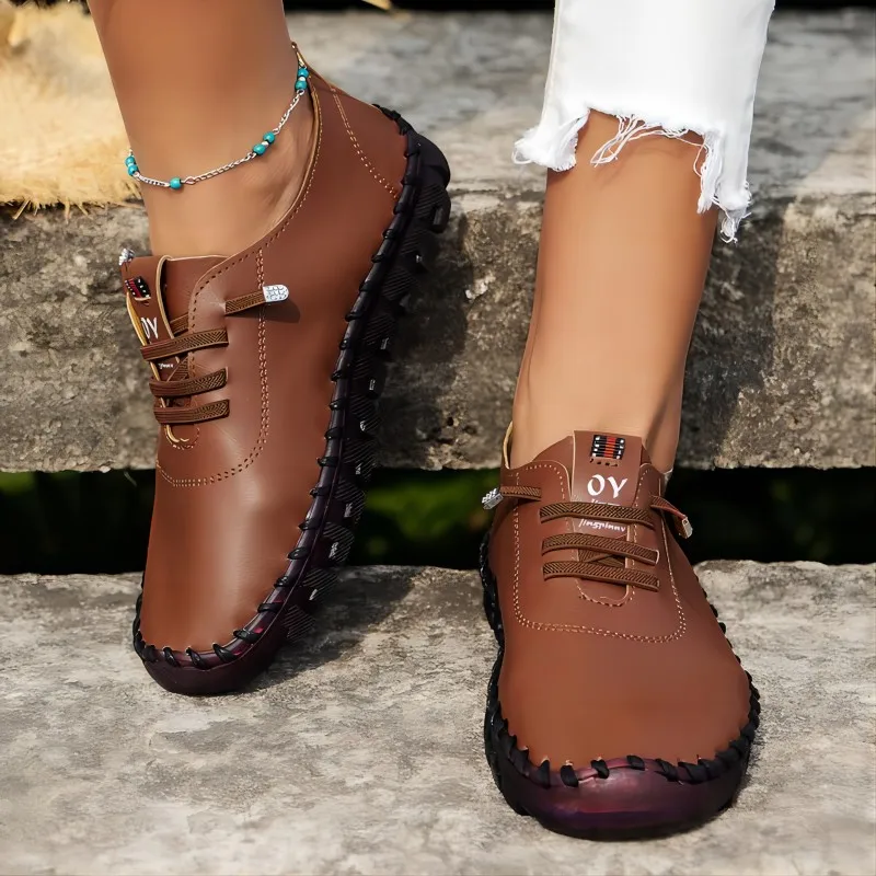 Spring and Summer Soft-soled Roman Breathable Retro Stitching Muffin Bottom Plus Size WOMEN'S Shoes Single women shoes