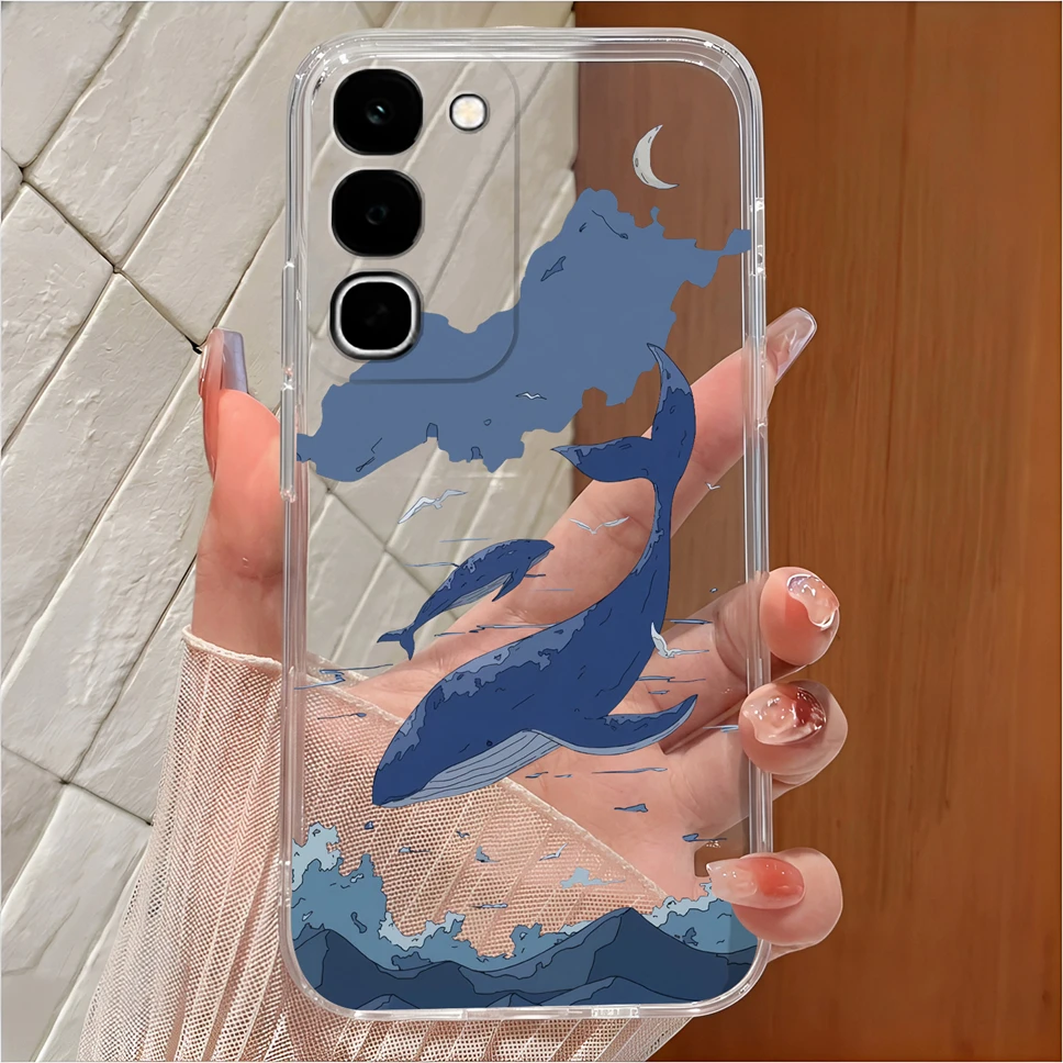 Cute Cartoon Clear Soft TPU Silicone Shockproof Phone Case - Anti-Slip Cover