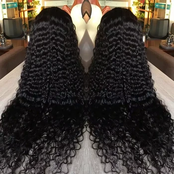 40 42 Inch Water Wave Curly Lace Front Wigs 13x4 13x6 HD Deep Wave Lace Frontal Wig Human Hair Wigs For Women 250% 1