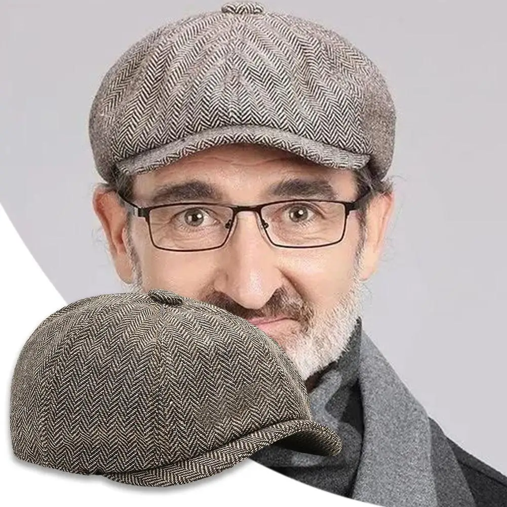 

Vintage Men Casual Newsboy Hat Spring Summer Retro Hats Gorras Caps Cap Hat Wild Casual Beret Octagonal Hip Fashion Unisex U7O2