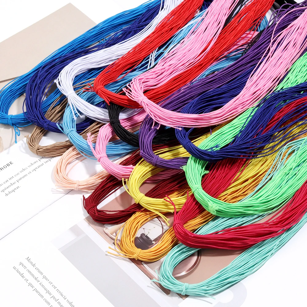 Colorful Braided Elastic Cord for Jewelry Crafting and DIY Accessories – 25 Yards