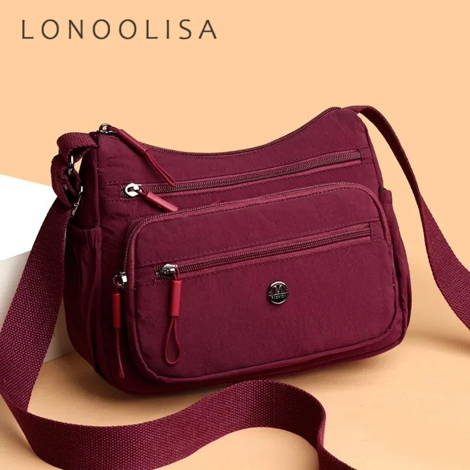 Shoulder Bag Middle-aged Women's Bags Fashion Shoulder Bags Versatile Nylon Crossbody Bag Large-capacity Mother's Bag for Daily Travel