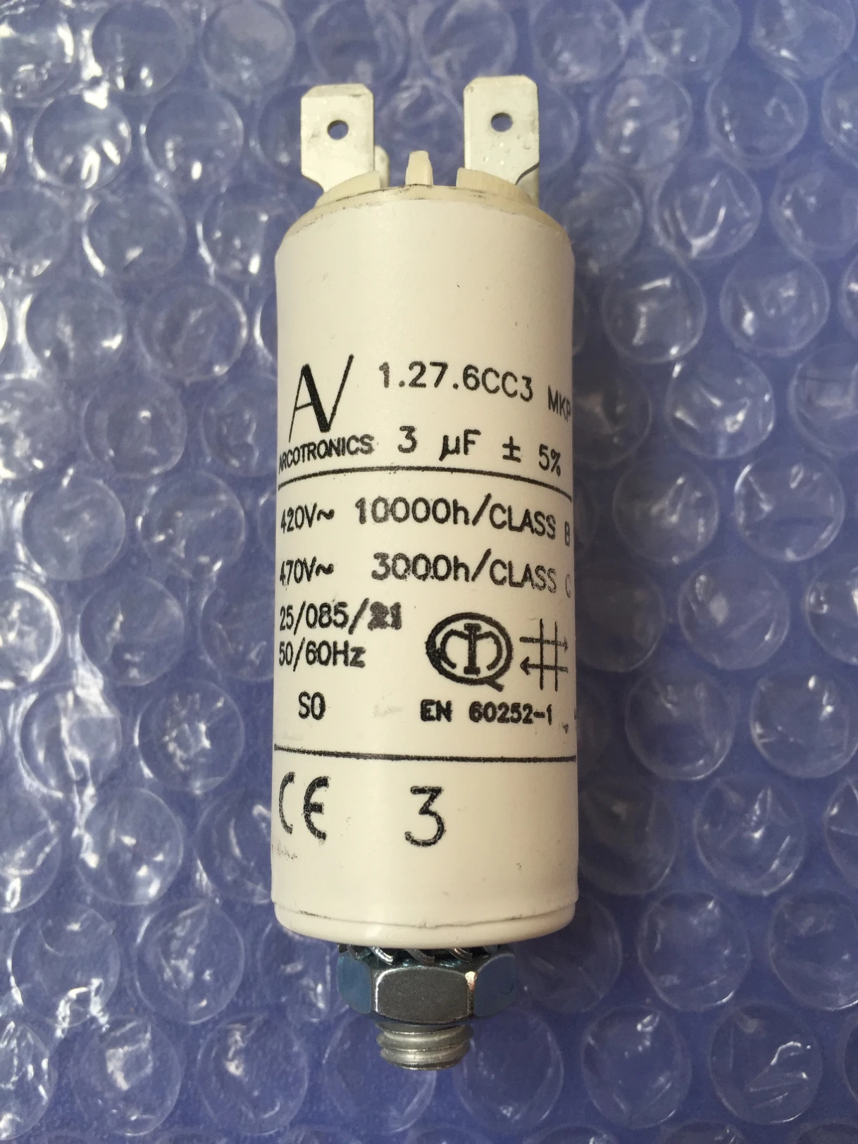 AV Arcotronics 1.27.6CC3 MKP 420V 470v 2UF 2.5UF 3UF 4UF 5UF 8UF 10UF 20UF 25UF 30UF 40UF 60UF Start and run the film capacitor