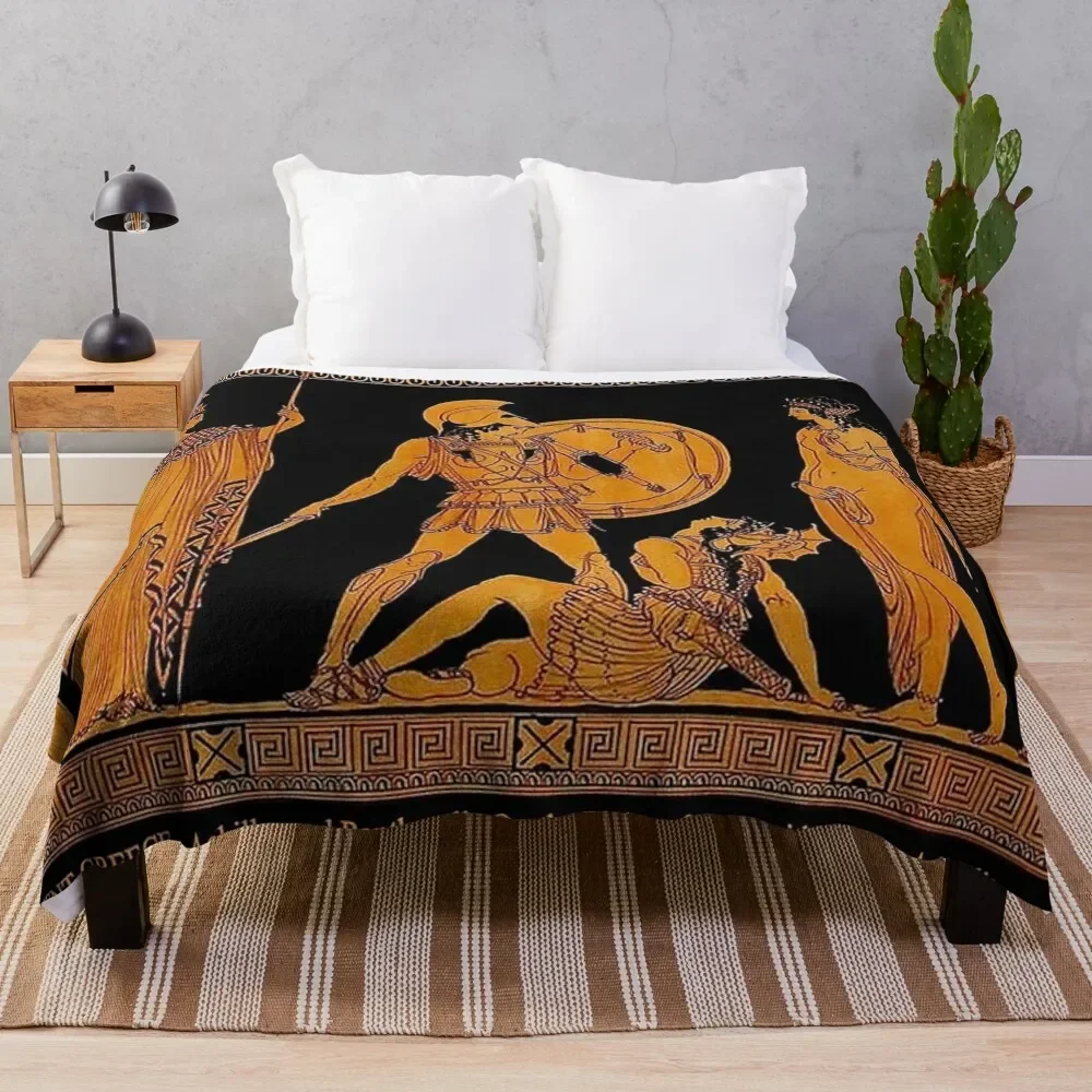 

GREECEAncient God and Goddess Frieze Print Throw Blanket Camping Bed covers cosplay anime Vintage Blankets