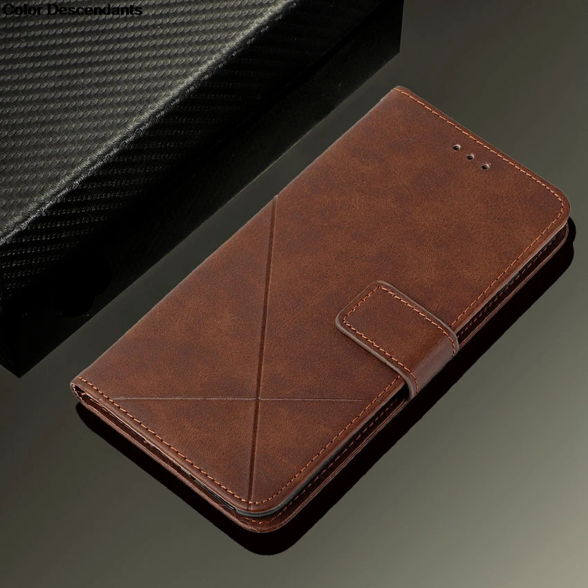 Leather Wallet Flip Phone Case with Card Slot and Book Cover Design