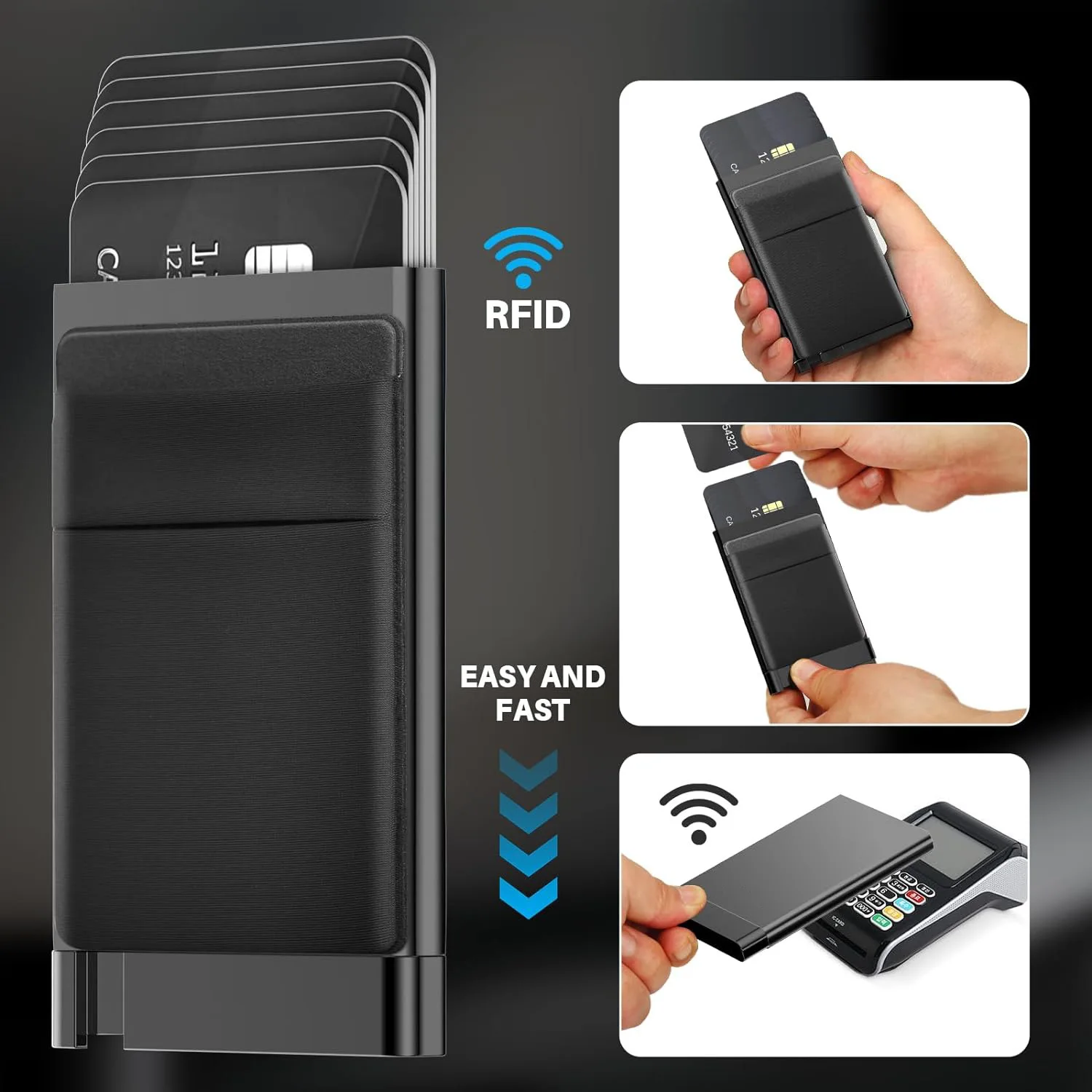 Slim Aluminum Pop-up Wallet Custom Bank Card Holder Credit Card wallet,card holders