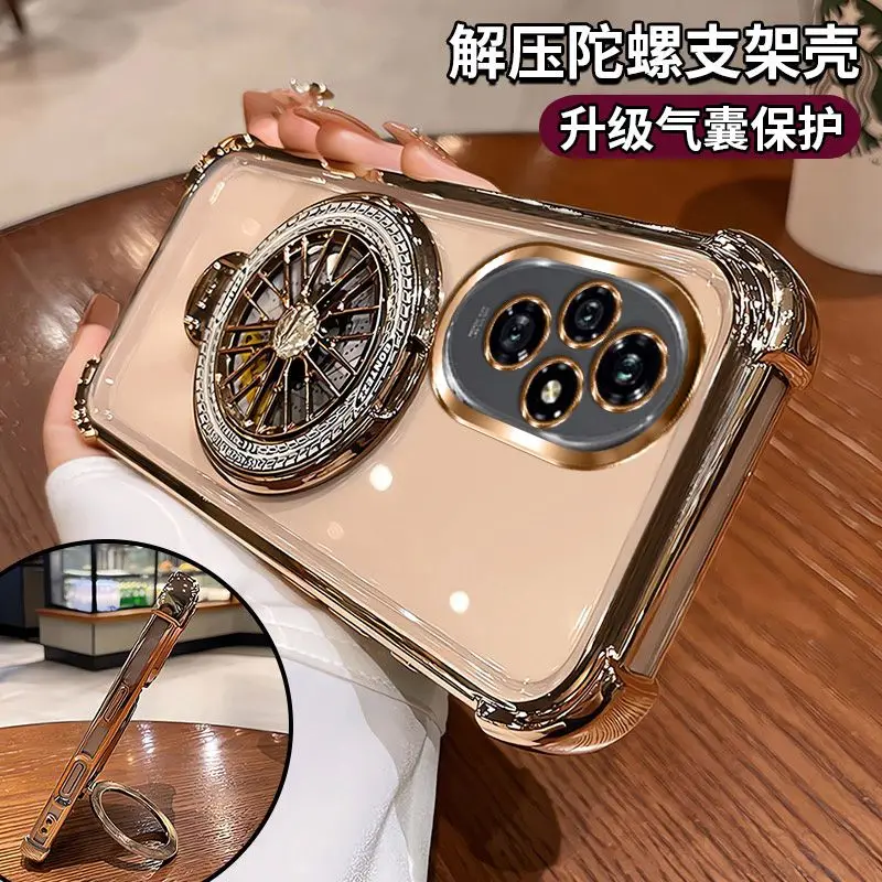 حافظة هاتف لامعة مقاومة للصدمات مع دعامة جيروسكوبي...