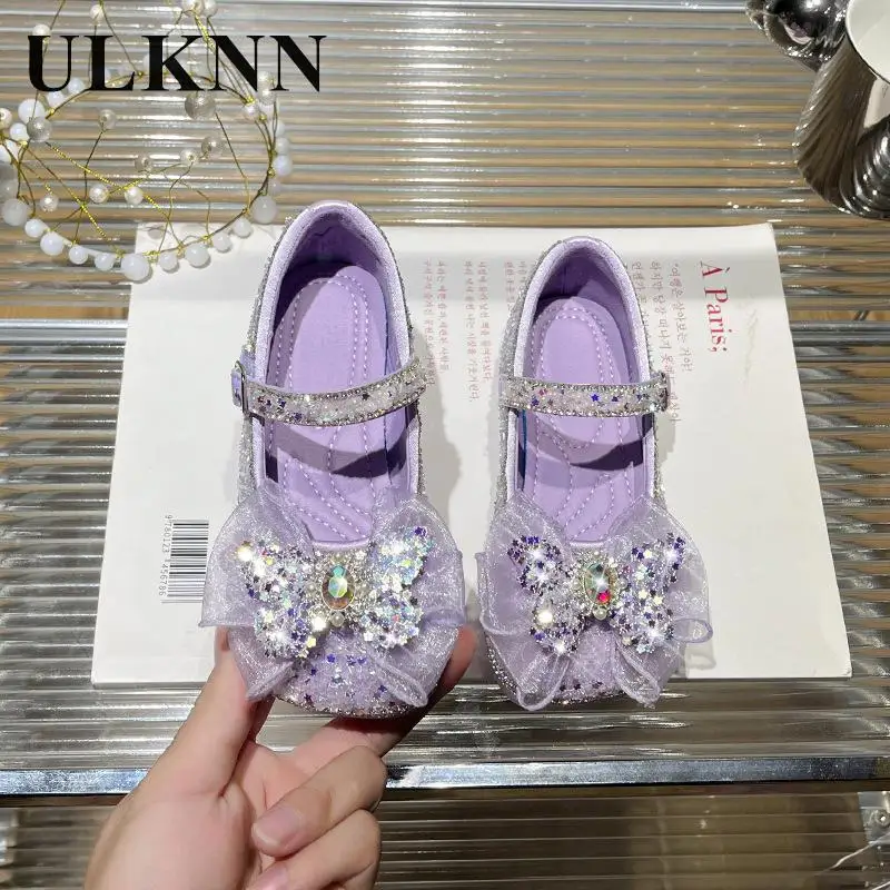 QUNUNOIRE-Meisjes Prinsessenschoenen, Elegante Glitter Pailletten Schoenen voor Kostuums, Feesten, Bruiloften Zwart 23
