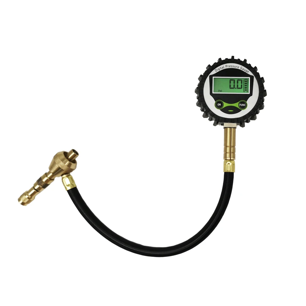 ATsafepro 전문 헤비 듀티 자동 디지털 타이어 디플렉터 압력 게이지, 대형 오프로드 타이어용 200 Psi 특수 척