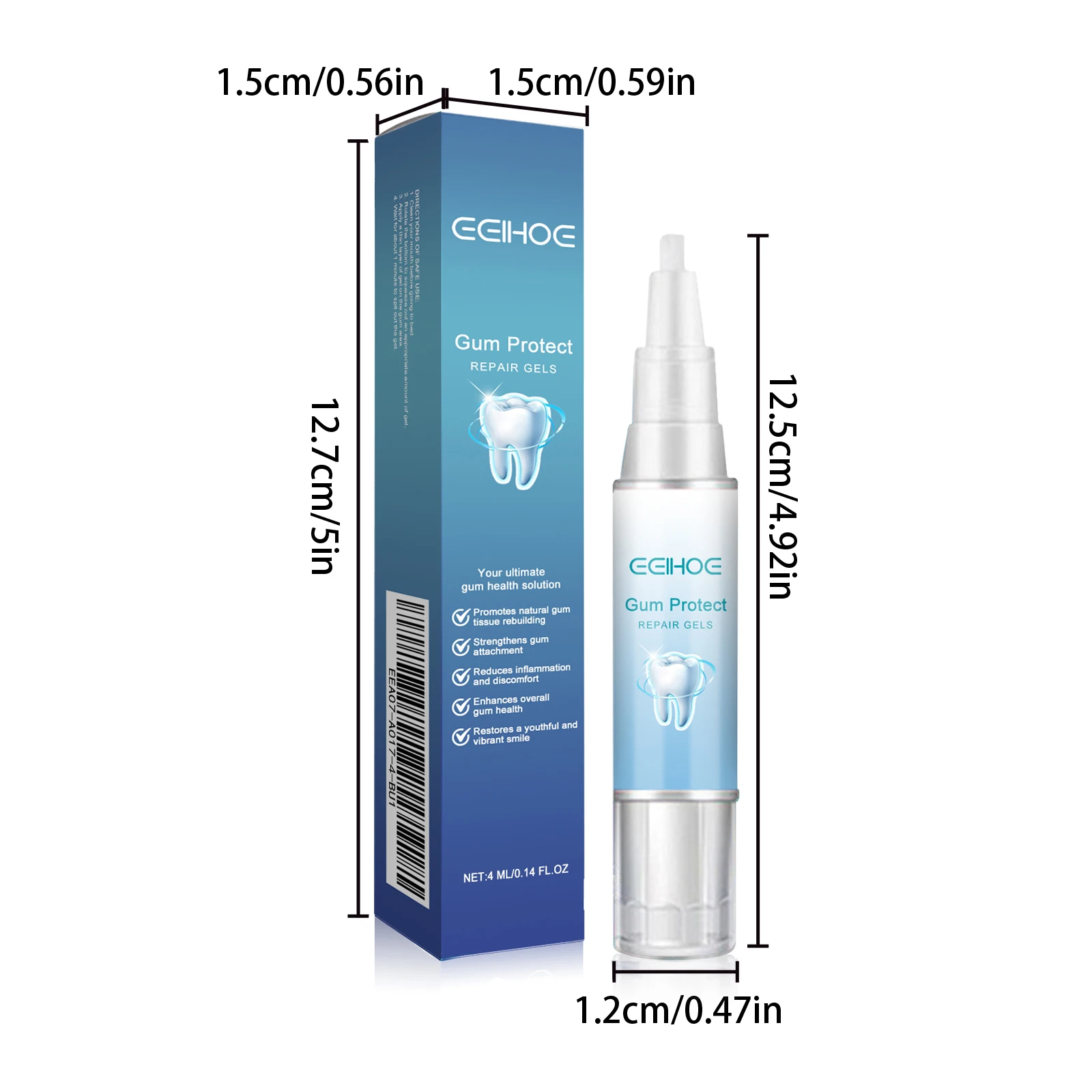 Damaged Gum Repair Care Gel Deep Cleaning Effectively Removes Yellow Teeth Stains Tartar Fresh Breath Teeth Cleaning Gel 4ml