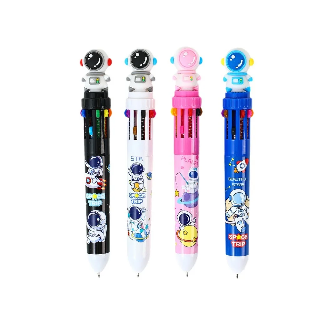 10 Colors Cartoon Astronaut Rabbit Mechanical Ballpoint Pen ballpoint pen multifunction ballpoint pen multifunctional pen ball point pen