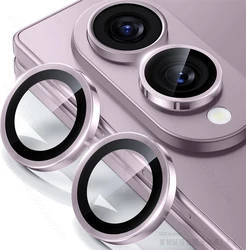 Premium Alloy Ring Camera Glass Case for Samsung Galaxy Z Fold8 5G - Easy Installation Tray Included (Purple - 07)