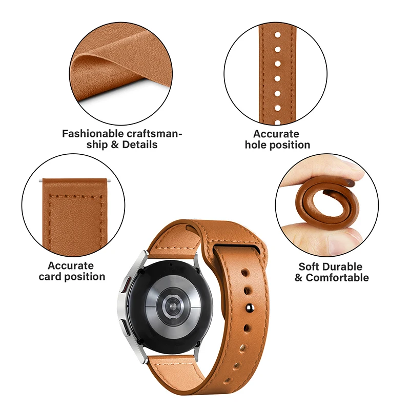 Luxurious Genuine Leather Watch Band - Premium Strap Design
