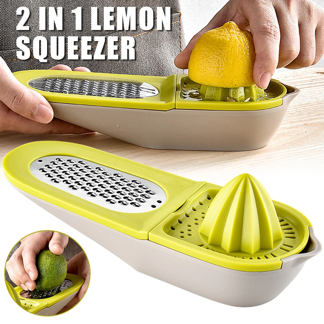 

2 In 1 Press Squeeze Fruit Manual Juicer Portable Orange Lemon Cheese Grater Peeler Slicer Manual Juicer home Kitchen Tools