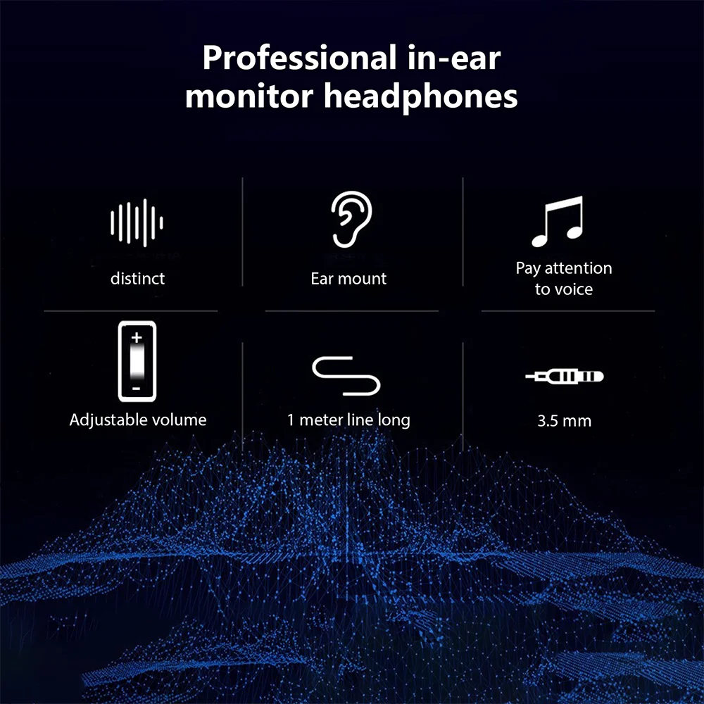 UHF Wireless Mini Personal in Ear Monitor System 16 Channels 3 Transmitter Receiver Automatic wireless in ear monitor