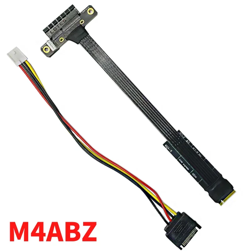Cabo Adaptador de Extensão de Alta Velocidade M.2 Nvme para Pci-e 4.0 x4 Prateado Blindado Gen4 M-key Extensor Ssd Cabo Sata w - Imagem 5