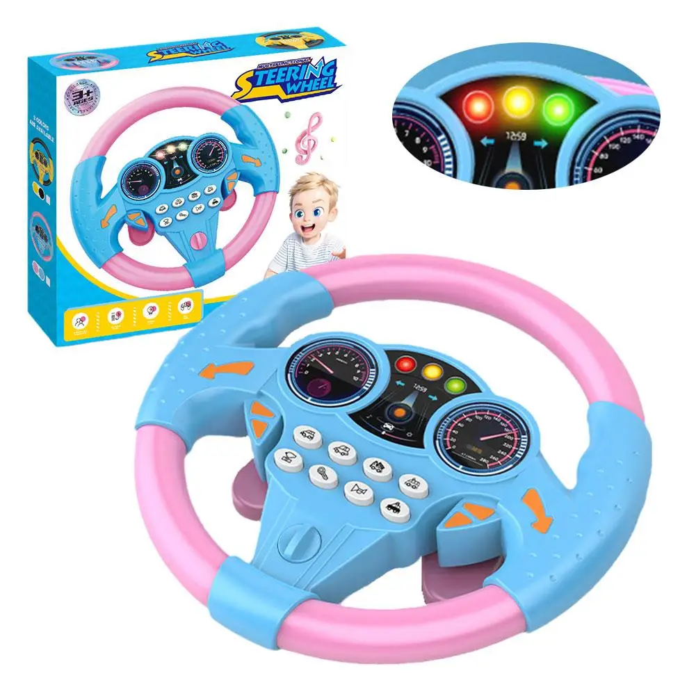Electric Simulation Steering Wheel Toy With Light And Model Vocal Sound Simulation Toy Children's Steering Educational Whee T1A0 6