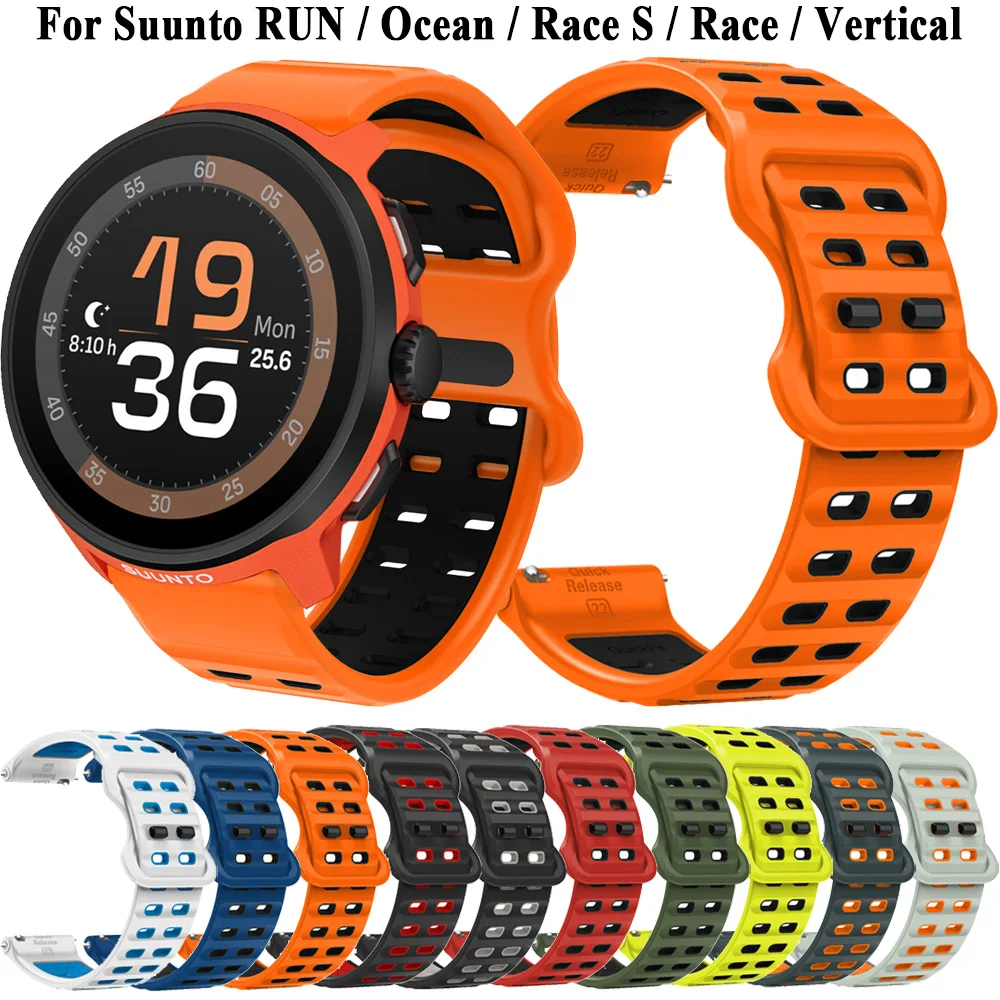 Premium 22mm Silicone Ocean Blue Watch Strap Replacement Wristband