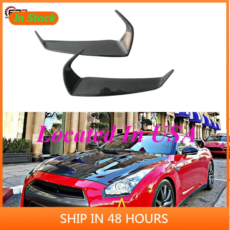 

For Nissan R35 GTR Carbon Fiber Eyebrow Car-Bodykits GT-R Fibre Eyelid Body Kit Tuning Eyelid Light Cover