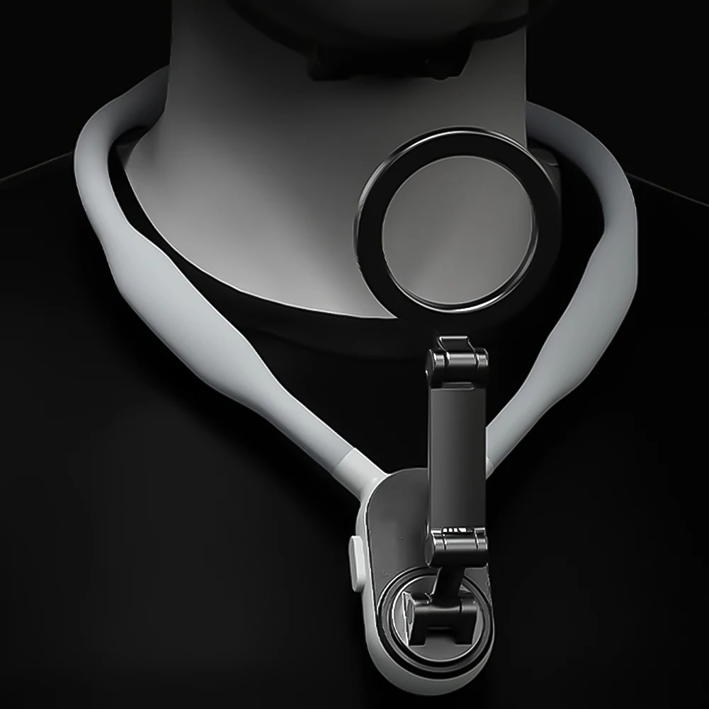 실리콘 마그네틱 넥 마운트 휴대폰 거치대 퀵릴리즈 홀드, 조정 가능한 핸즈프리, 아이폰 화웨이용 넥 거치대