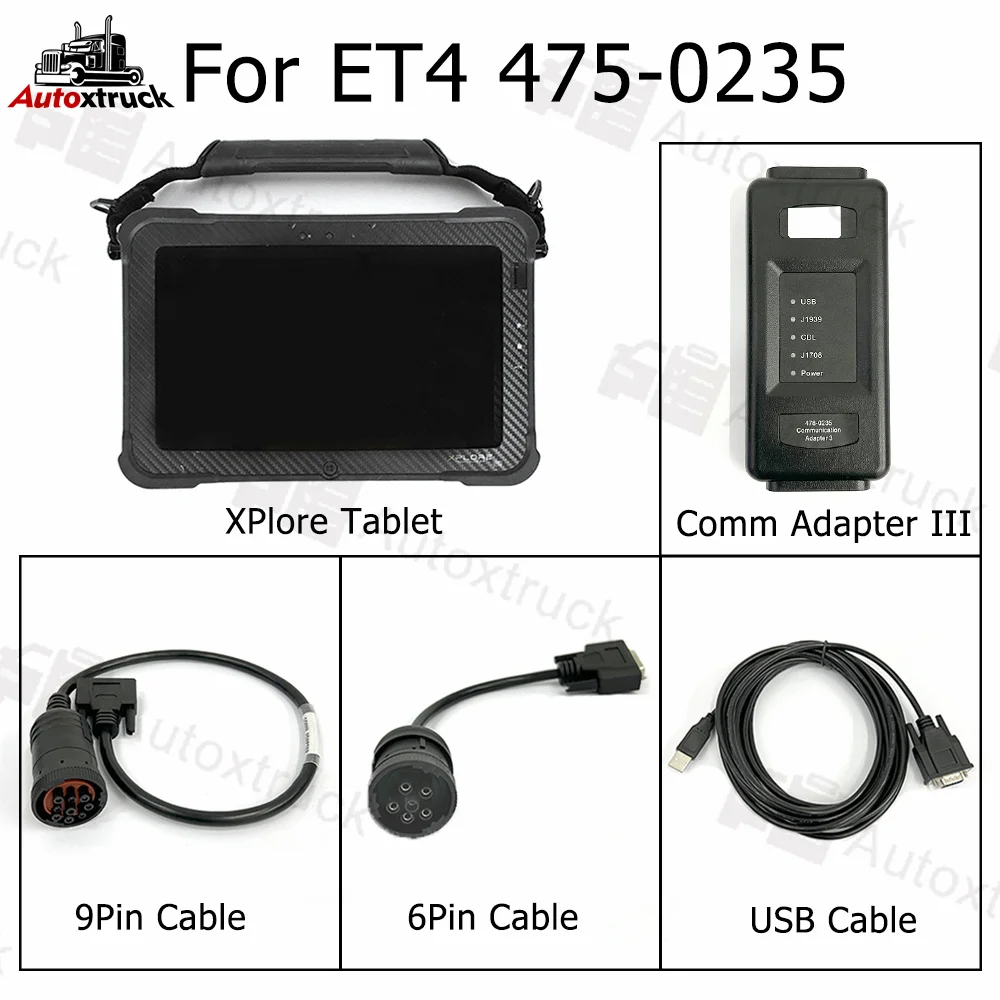 

Communication For ET4 478-0235 Adapter 4 with XPlore Tablet 2023ET Truck Excavator For ET4 Diagnostic Tool